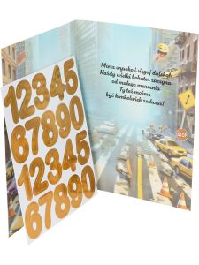 karta urodzinowa dla młodzieży - ustawiana (naklejki) A URD-044