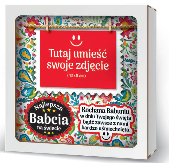ramka 20x20cm puzzle 3D Najlepsza Babcia na świecie