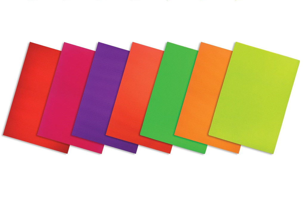 tektura falista fluorescencyjna 7 kol. arkusz 25x35cm | TFF-9094
