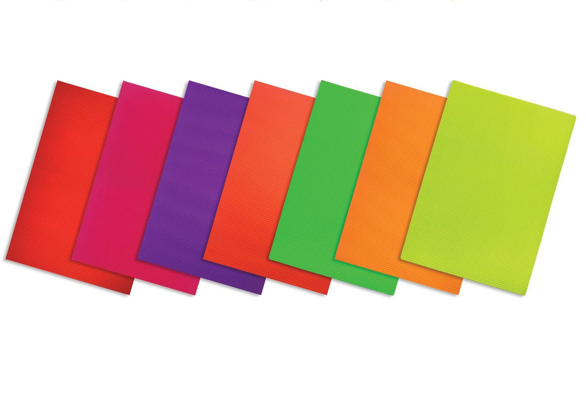 tektura falista fluorescencyjna 7 kol. arkusz 25x35cm | TFF-9094