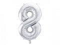 balon cyfra 86cm ''8'' SREBRNY | FB1M-8-018