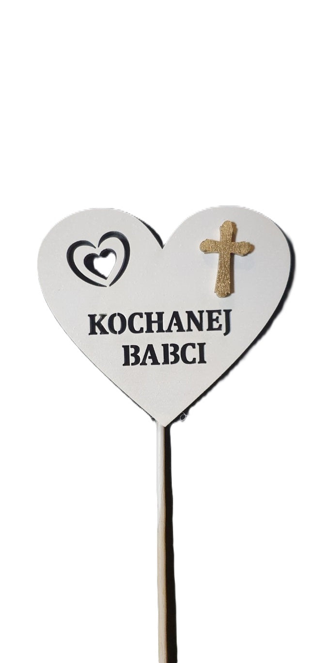 serce na piku  3szt. Kochanej Babci