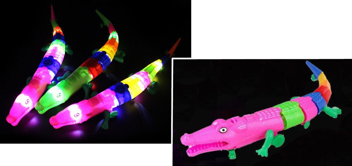 zabawka jaszczurka świecąca led na baterie 46 cm NT2744