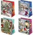 torebki ozdobne 10szt. XL set S-37 Święta jak malowane  30 x 36,5 x 13cm