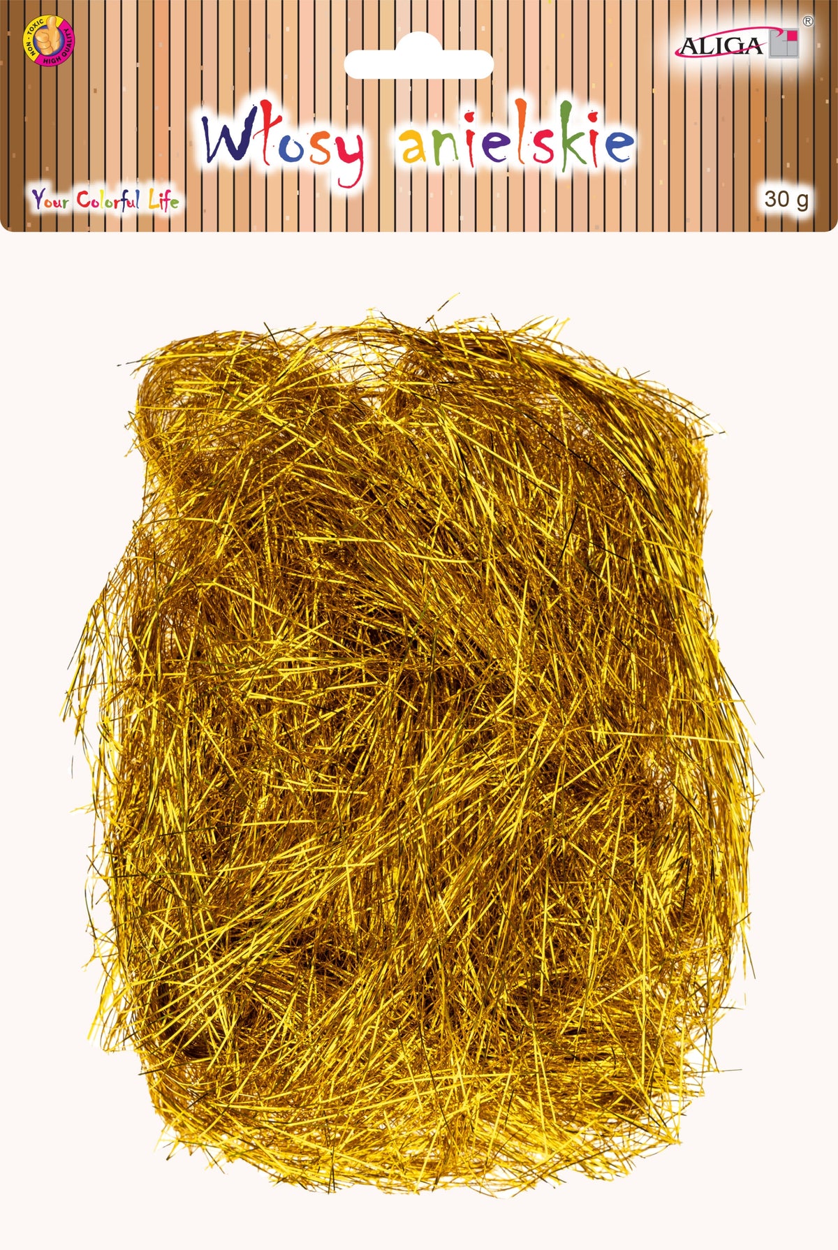 włosy anielskie w kolorze złotym 30g WLO-2189