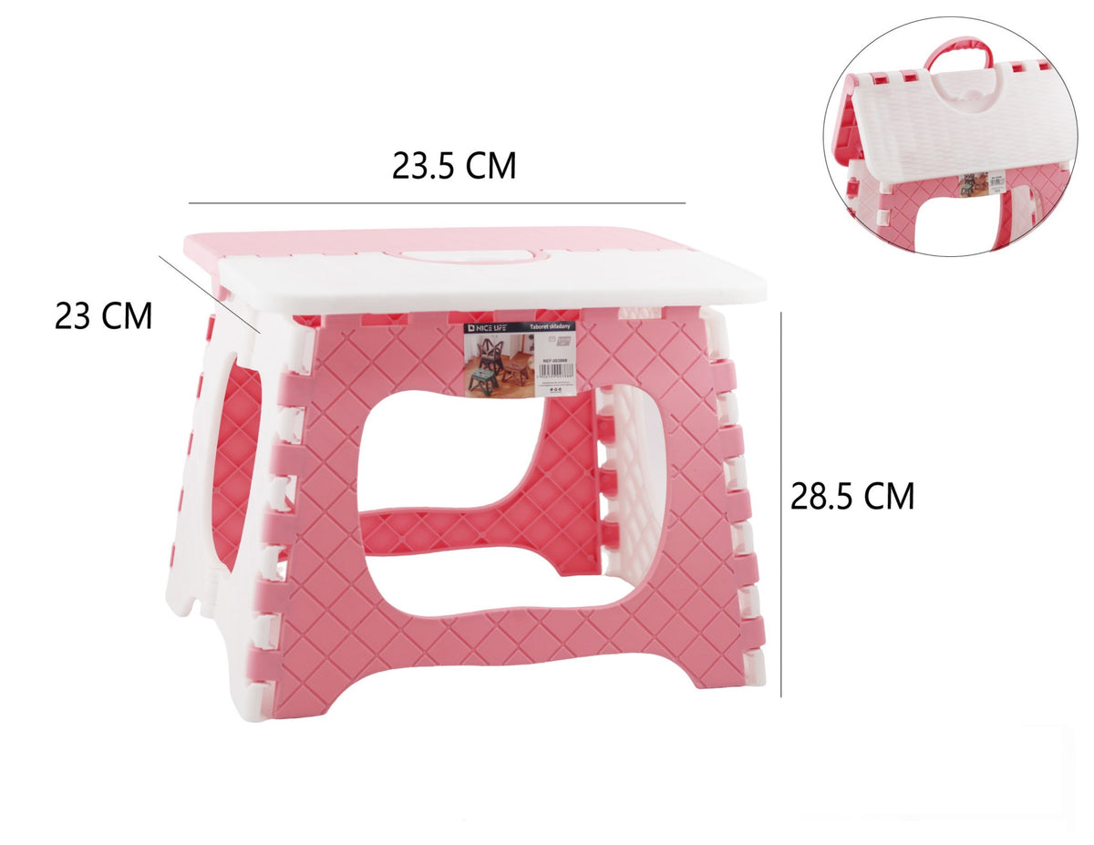 taboret składany plastikowy 23 x 23,5 x 28,5cm