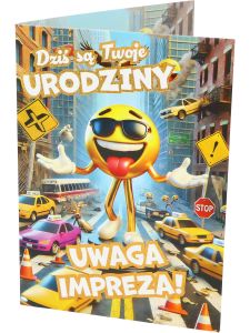karta urodzinowa dla młodzieży - ustawiana (naklejki) A URD-044