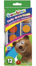 farby akwarelowe 12kolorów  BAMBINO