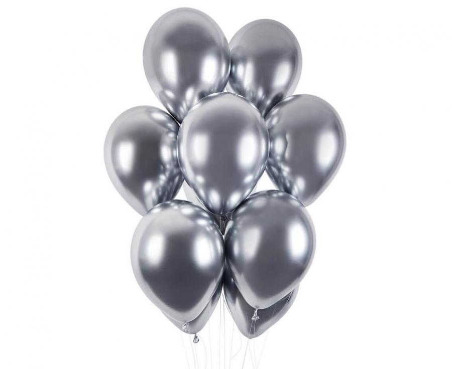 balony shiny 13 cali - srebrne / 50 szt. GB120/89