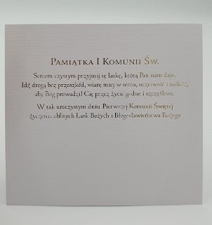 pamiątka drewniana kielich od OJCA CHRZESTNEGO I KOMUNIA ŚW.