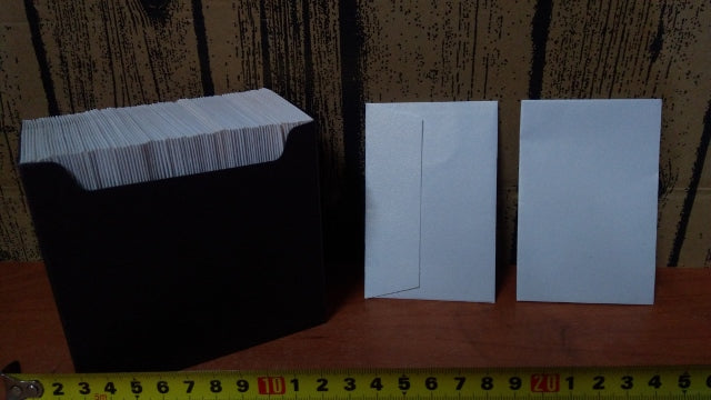 koperty perłowe 9,5x6cm BIAŁA MINI  100szt.