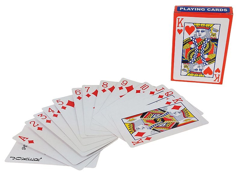 karty do gry niebieskie lub czerwone papier powlekany