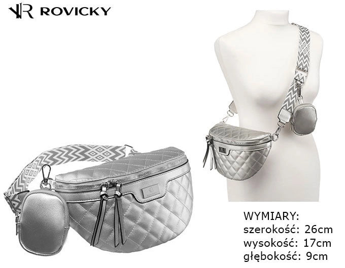 saszetka nerka R-NER-6-2953 SILVER