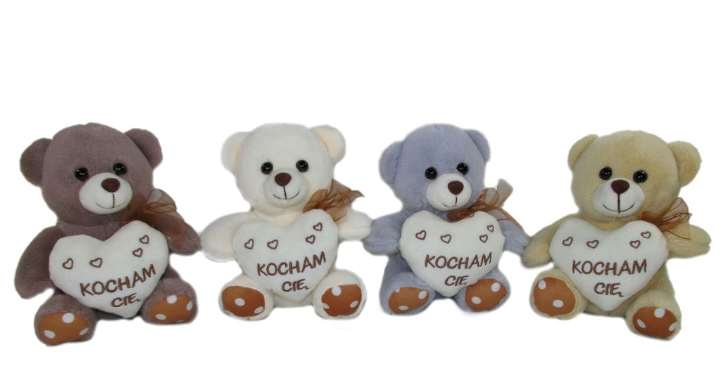 miś pluszowy  z sercem 17cm KOCHAM CIĘ M3745