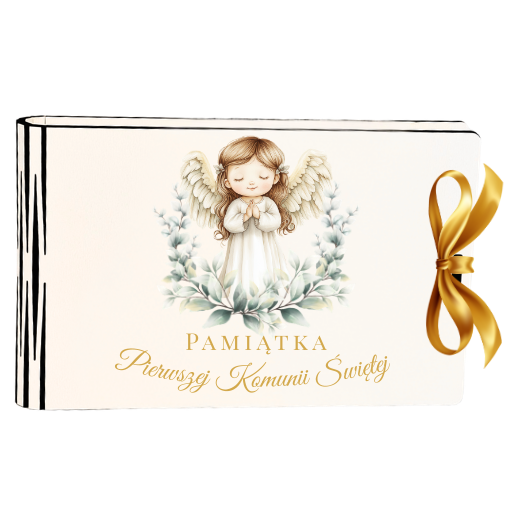 pudełko na pieniądze banknotówka pamiątka I Komunii Świętej prezent komunia 16 x 9,5 cm 3302-KOM11