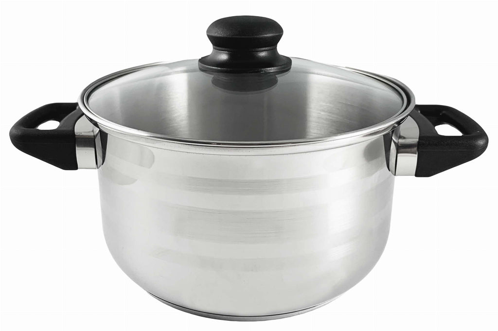 garnek nierdzewny ze szklaną pokrywką 24cm 6,1l OLIVE