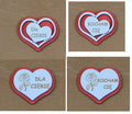 magnesy 5szt. drewniane walentynka  5 cm.