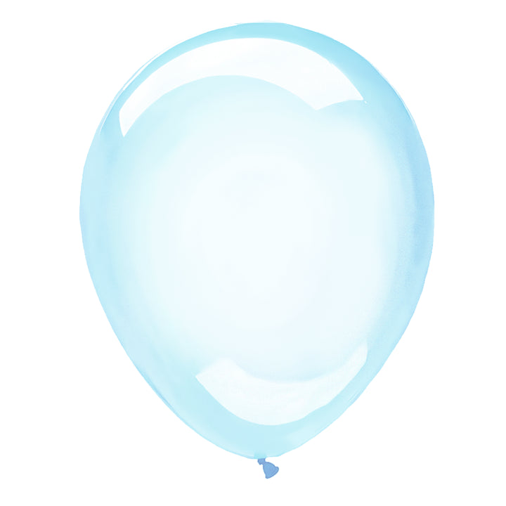 balon niebieski transparentny 10cali 12szt  400367