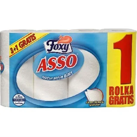 ręcznik papierowy Foxy Asso  3 rolki +1 GRATIS