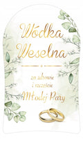 naklejki na wódkę weselną ślub wesele szkło 12 szt 55mm x  92mm