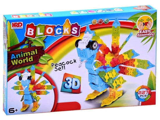 Klocki kolorowe kreatywne  3D PAW 227ele ZA2519