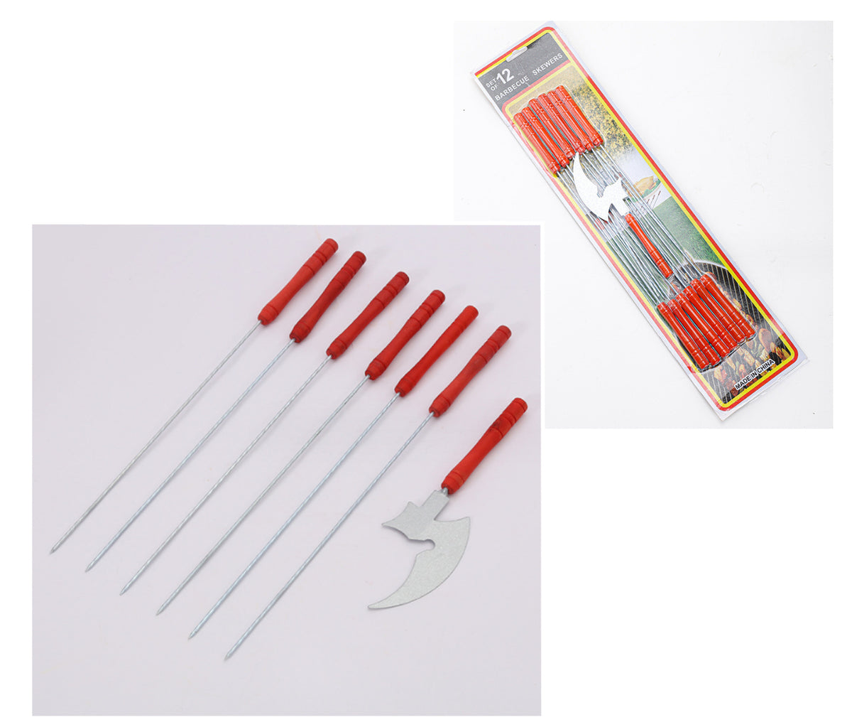 szpikulce do szaszłyków 12 sztuk (30 cm) + tasak (19 cm) SN49410