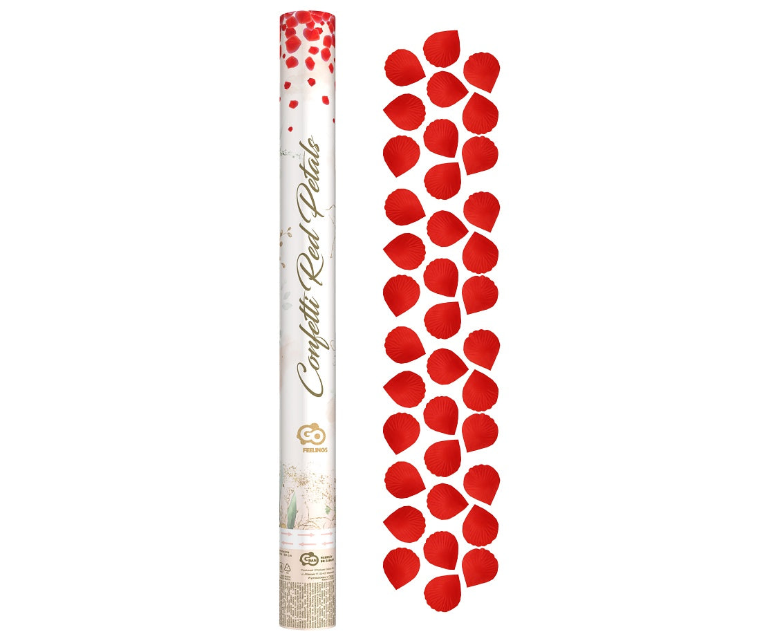 konfetti 60cm CZERWONE PŁATKI RÓŻ JC-KPPC60