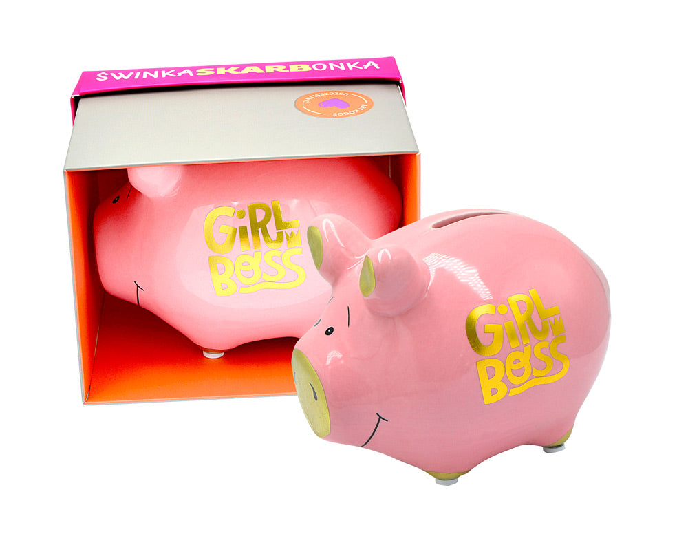 skarbonka mała świnka Girl boss SKM-008