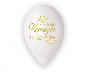 balony 30cm premium Pierwsza Komunia Św. (biblia) 5szt.  GMS110/PKB