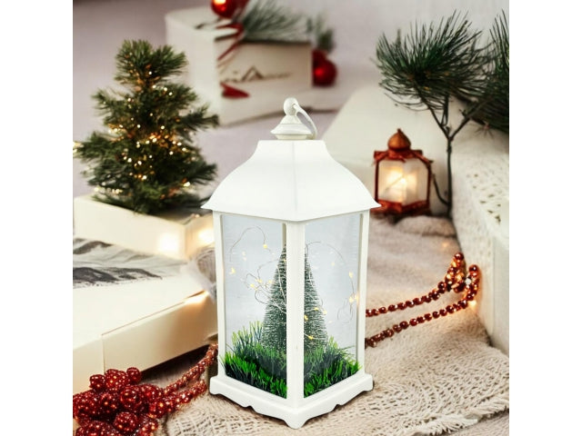 lampion dekoracyjny LED z choinką 7426