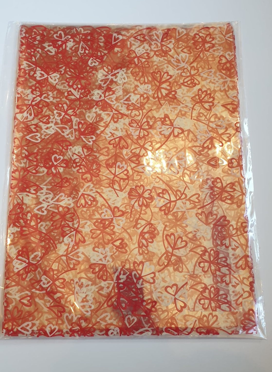 torebki foliowe serca kwiaty  25 x 35 cm - 25 szt.