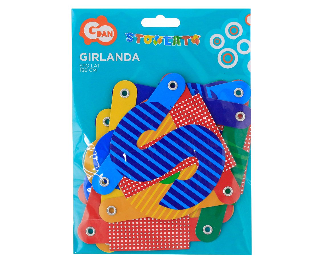 girlanda papierowa 1,5m 100 LAT