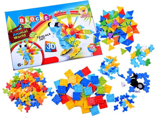 Klocki kolorowe kreatywne  3D PAW 227ele ZA2519