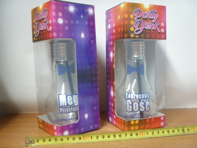 szklanka żarówka 400ml  mix