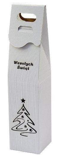 pudełko kartonowe  na alkohol 39 x 9 x 9 cm - 5szt. białe CHOINKA PUD-F BIAŁE