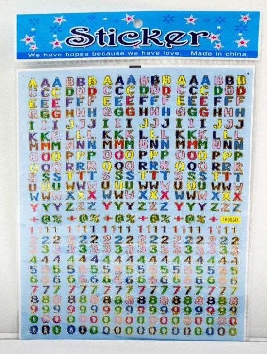naklejki laserowe 20szt literki / cyferki     Nakl-0000/TM0024A