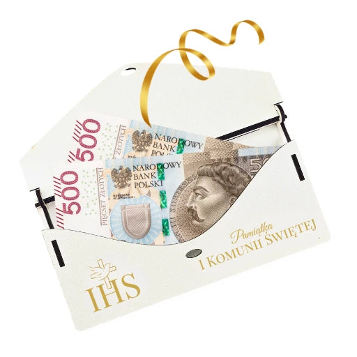 pudełko na pieniądze koperta prezent na I Komunia Święta 20,5 × 11 × 1,5 cm 3370-KOM12