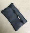 etui saszetka czarna skórzana 6.1 20x12cm