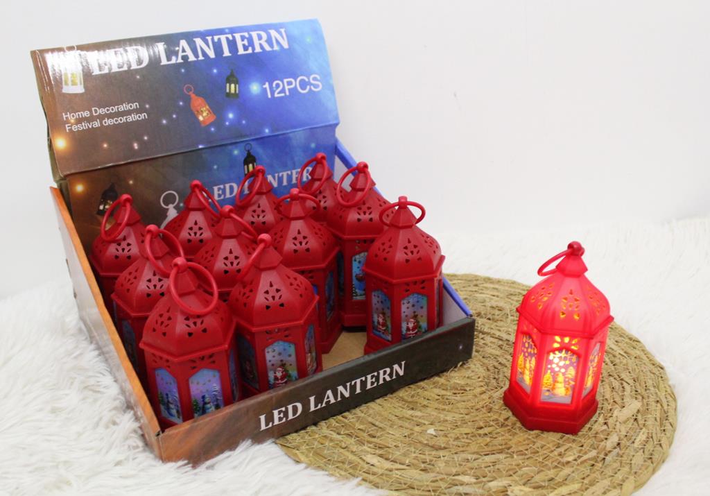 lampion latarenka świąteczna led 15,5 x 5,5 cm mix kolor SMU-117
