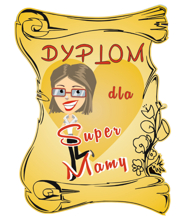 dyplom dla Super Mamy  18 x 13 cm.   P556W1