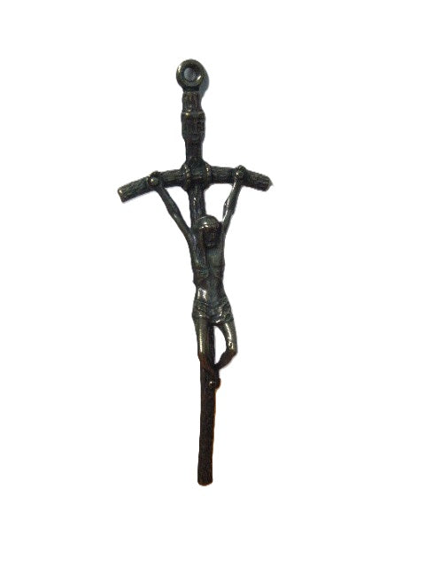krzyż Papieski metalowy  mały   14cm