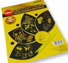 wydrapywanka hologramowa  A4 a'10 ZŁOTA + 2 rylce