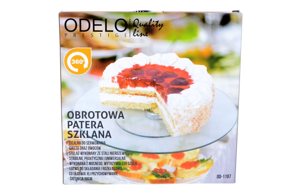 patera obrotowa szklana 30cm | OD1197