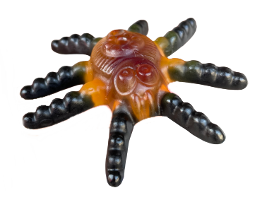 żelki TARANTULE owocowe Halloween  Trolli 75szt.  x 13g