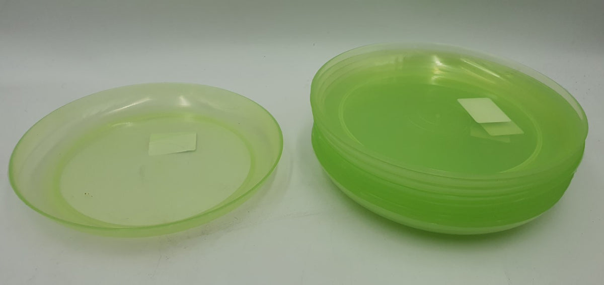 podstawka 13cm transparentna zielona 10szt