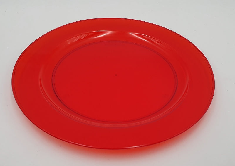 talerz plastikowy 19cm czerwony 12szt 34-32