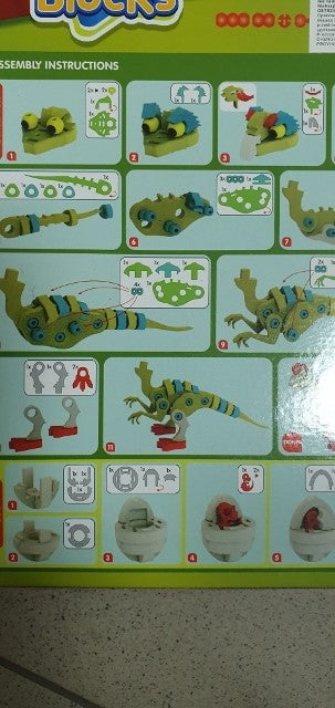 puzzle piankowe klocki 60el. DINOZAUR