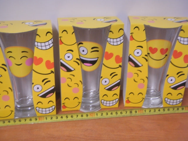 szklanka do piwa 300ml EMOTKI | 44286