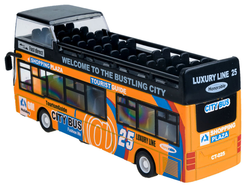 metalowy AUTOBUS piętrus otwierane drzwi | ZA2094 ZO