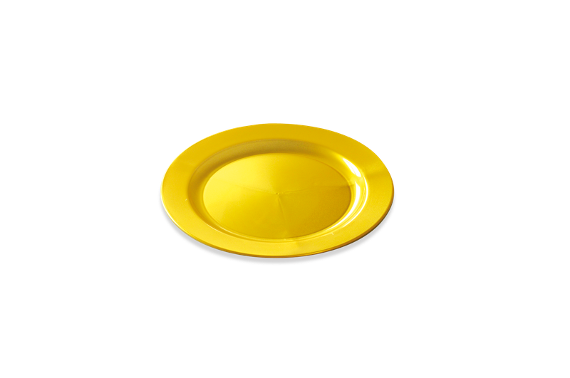 talerze 12szt. plastikowe 19cm  złote | 34-35